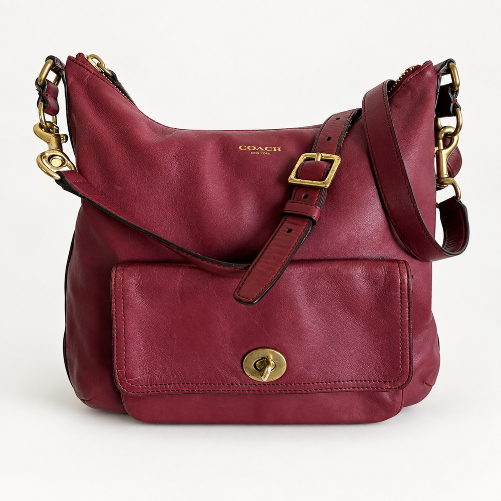 Coach Legacy Courtenay Hobo 22381 Deep Burgundy Convertible Shoulder Crossbody